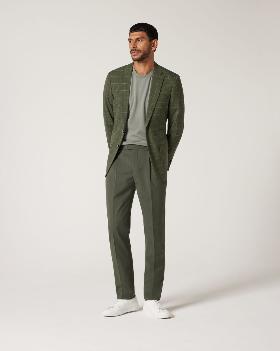 Wool Blend Tailored Pant, Khaki, hi-res